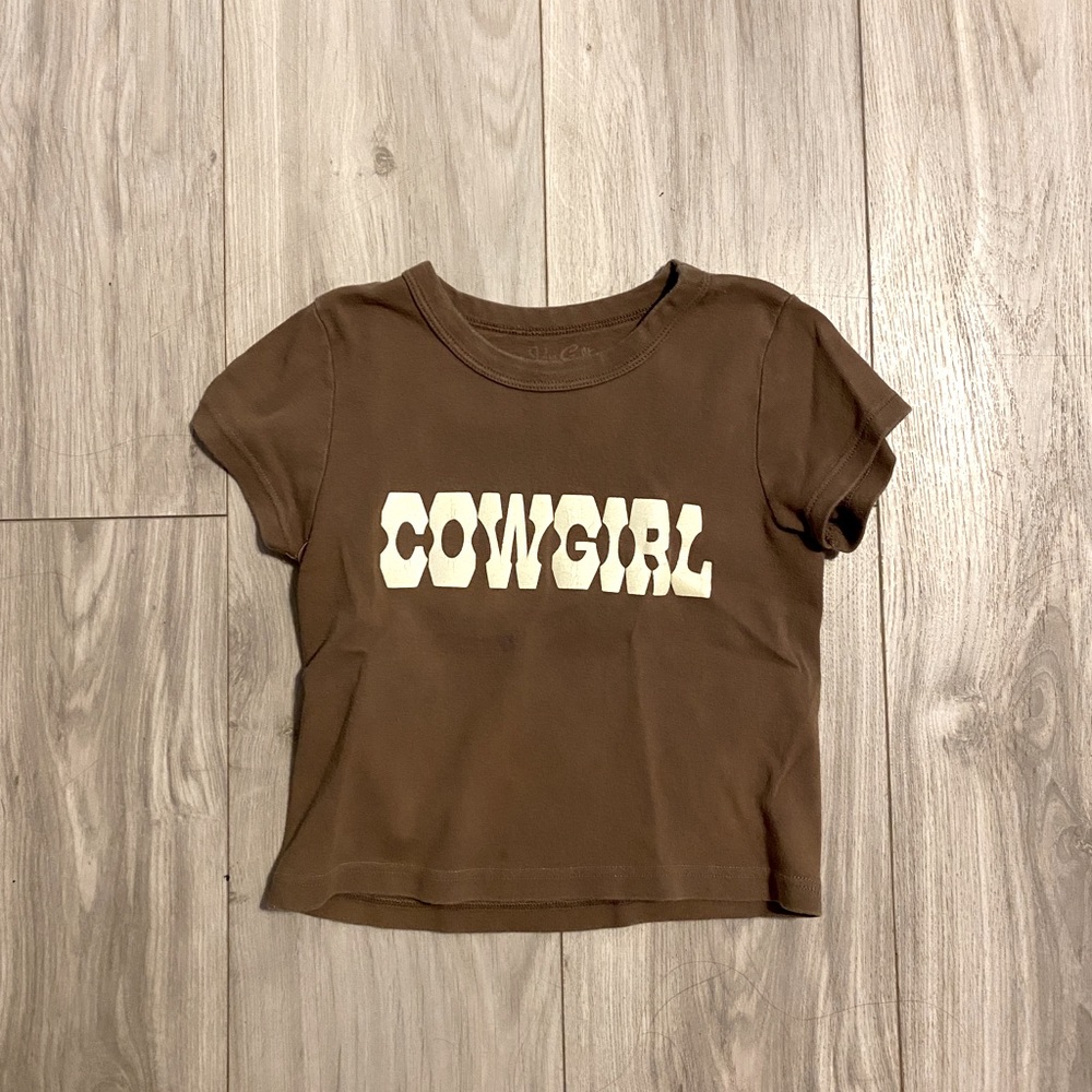 John galt cowgirl baby tee y2k